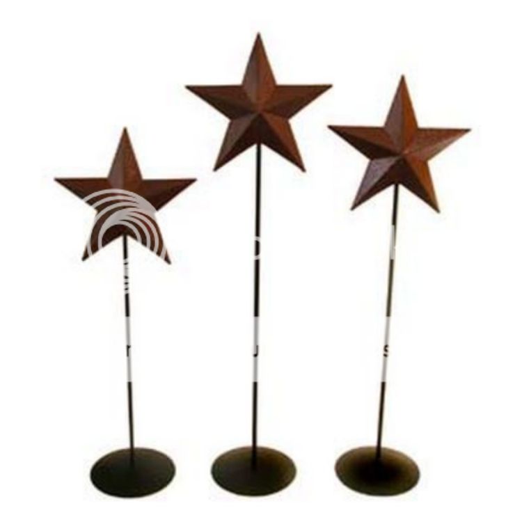 set of 3 burgundy barn stars pedestal metal tin primitive 12 days of christmas nesting boxes