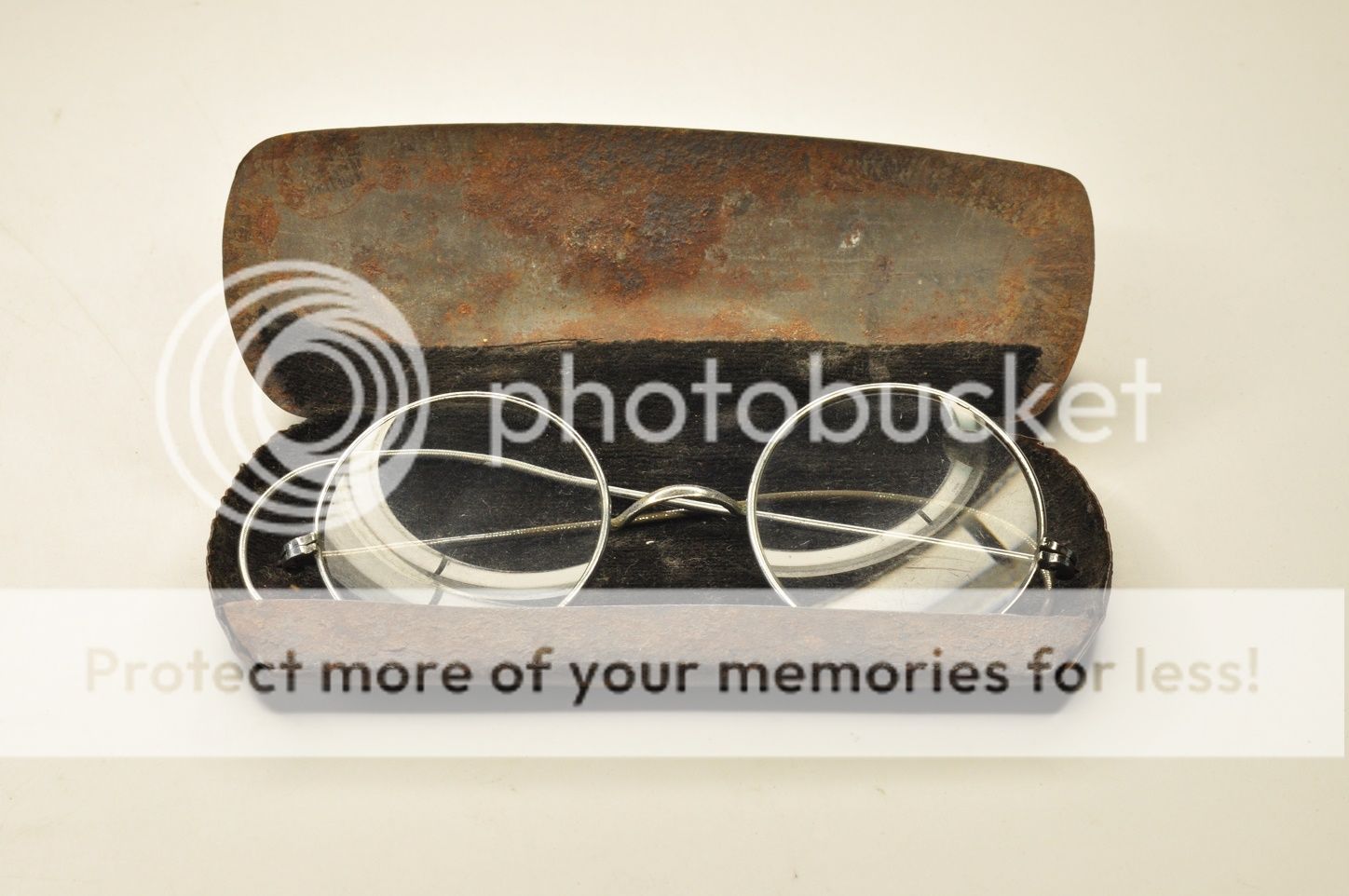 WW2 era JAPANESE OLD EYEGLASSES & Case WAR ANTIQUE Soldier GLASSES Bifocals